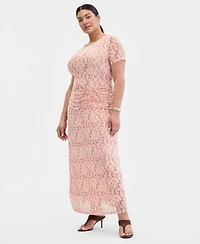 I.n.c. International Concepts Plus Side-Ruched Maxi Dress, Macy's Exclusive