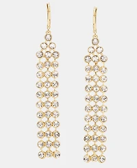 Anne Klein Crystal Mesh Chain Linear Drop Earrings