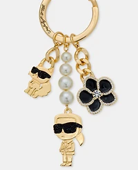 Karl Lagerfeld Paris Gold-Tone Pearl Ikon Bag Charm Keychain