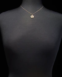 Karl Lagerfeld Paris Gold-Tone Pave Orchid Pendant Necklace