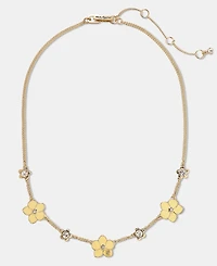 Karl Lagerfeld Paris Gold-Tone Yellow Flower Frontal Necklace