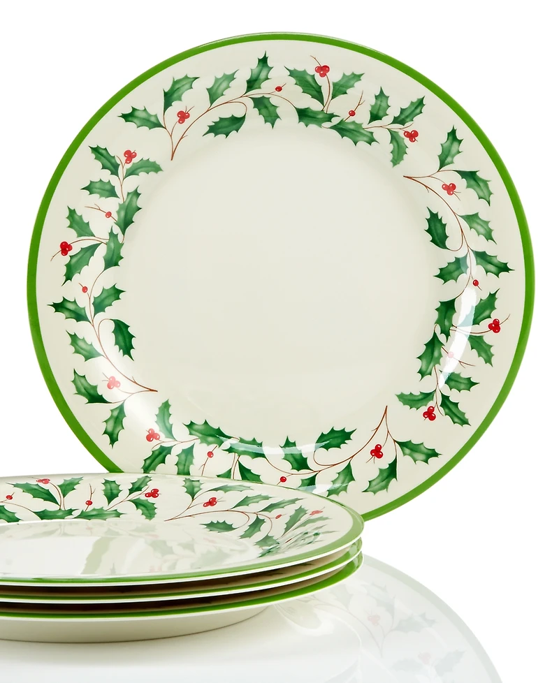 Lenox Holiday Melamine Dinner Plates, Set of 4