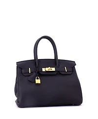 Pre-Owned HERMES Birkin 30 Handbag Black Togo with Rose Gold Hardware