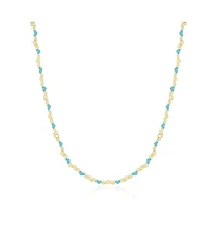 The Lovery Enamel Heart Link Necklace 14K Gold-Plated Sterling Silver