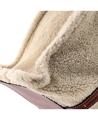 Pre-Owned Chloe Large Woody Tote Shearling with Leather