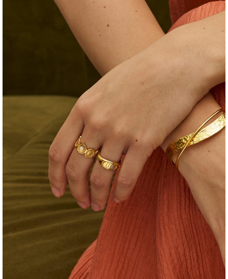 Ottoman Hands Moon Phase Stacking Ring