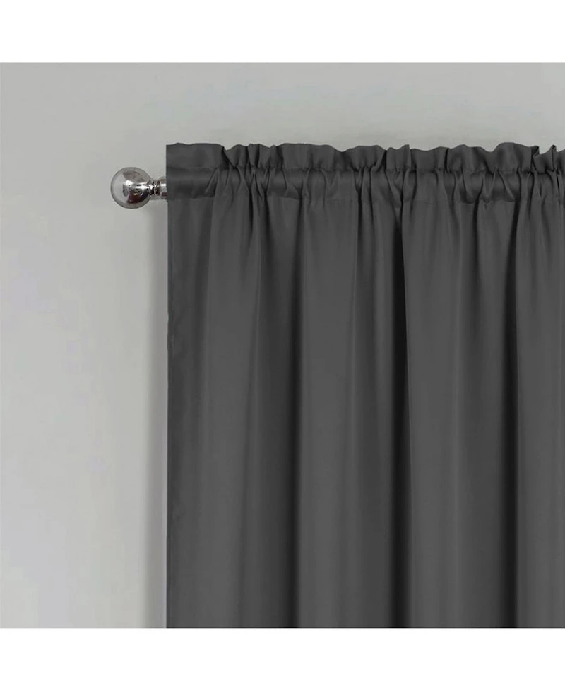 Rt Designers Collection 100% Polyester Twilight Blackout Rod Pocket Curtain Panel