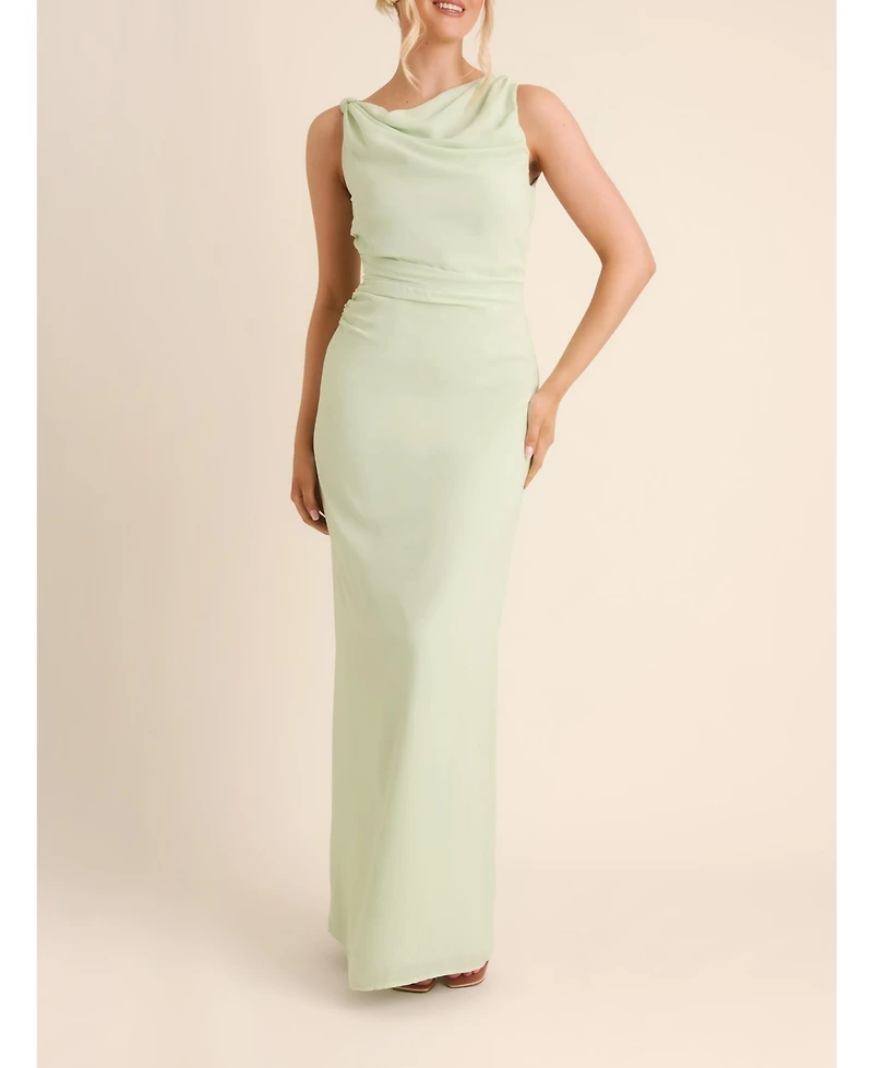 Six Stories Women's Twist Asym Chiffon Bridesmaid Dress