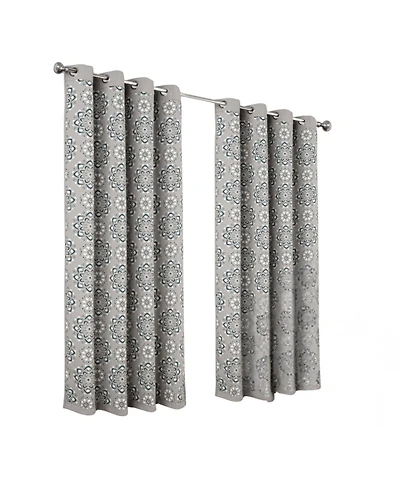 Rt Designers Collection 100% Polyester 190 Gsm Tilley Revisible Blackout Grommet Curtain Panel 54" x 84"