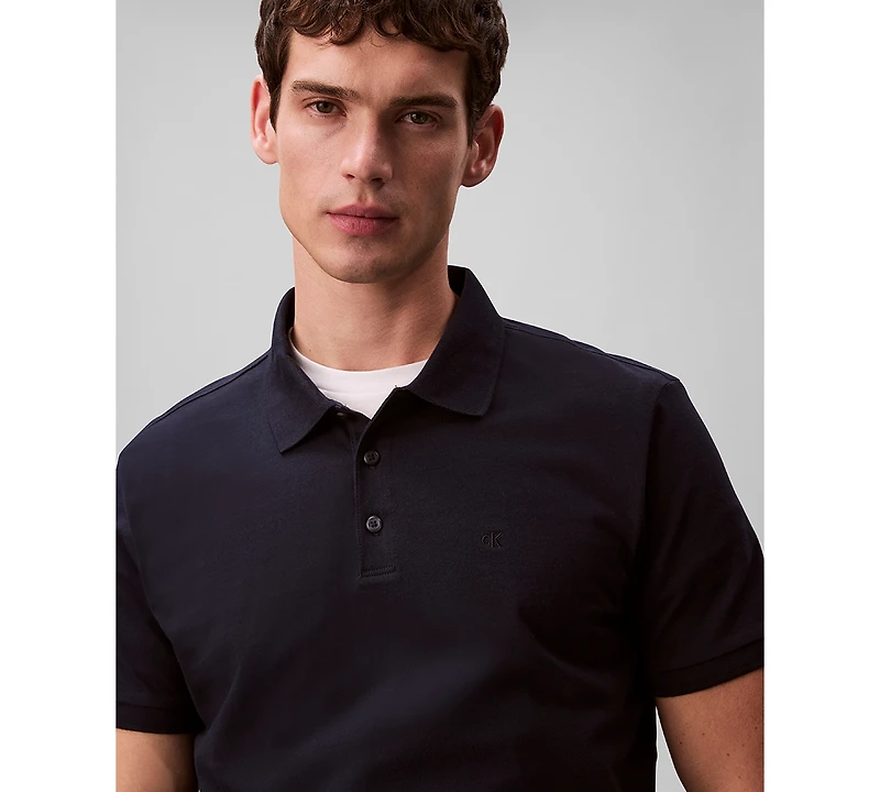 Calvin Klein Men's Short Sleeve Solid Polo Shirt