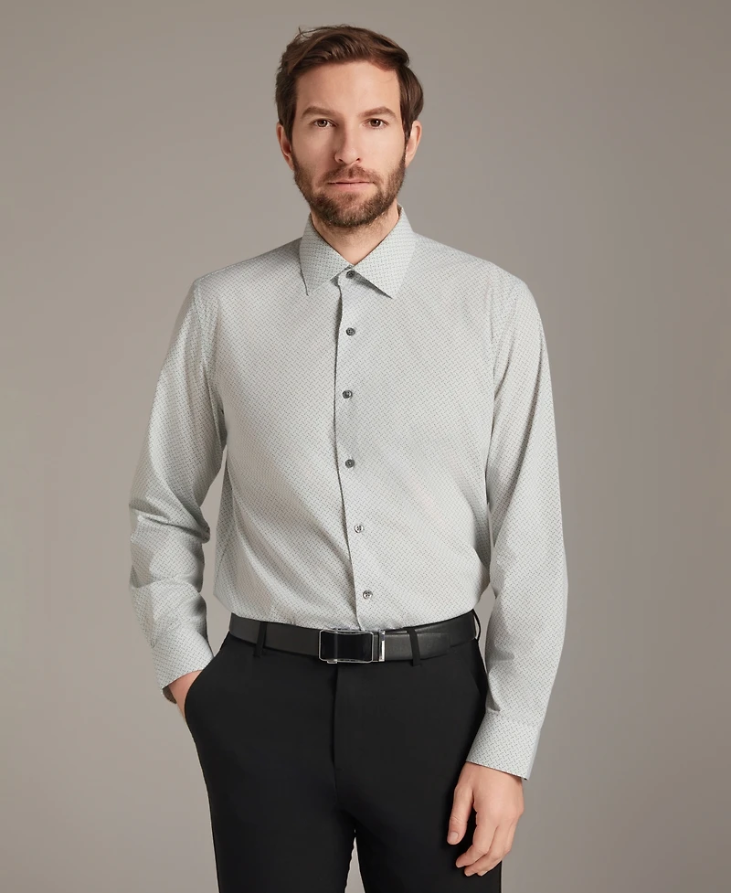 Alfani Men's Regular Fit Micro Dot Dress Shirt, Macy's Exclusive