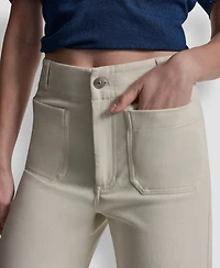 Dkny Jeans Women's High-Rise Cropped Wide-Leg Pants