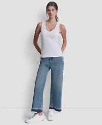 Dkny Jeans Women's Rhinestone V-Neck Tank Top