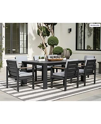 Sienna 84" Outdoor Aluminum Dining Table, Created for Macy's