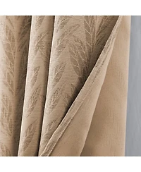 Rt Designers Collection 100% Polyester 270 Gsm Reba Luxury Jacquard Blackout Grommet Curtain Panel 54" x 90" Taupe