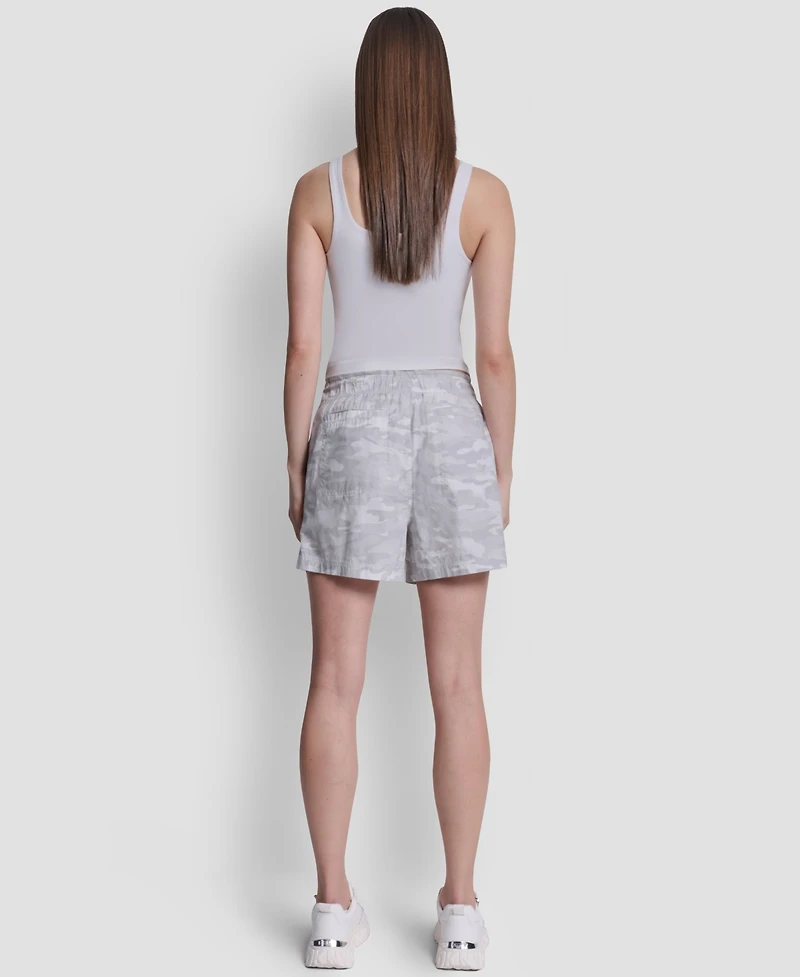 Dkny Sport Women's Mid-Rise Bungee Waist Shorts
