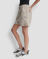 Dkny Sport Women's Mid-Rise Bungee Waist Shorts