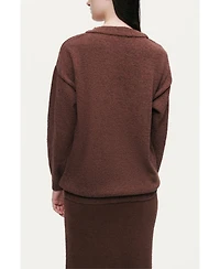 Nocturne Women's Embellished V-Neck Knit Sweater