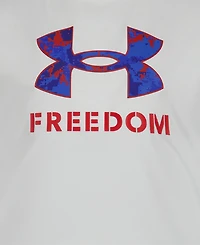 Under Armour Boys' 4-7 Freedom Printed Swim T-Shirt and Shorts, 2-Piece Set