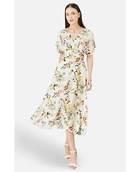 Yumi Women's Floral Print Midi Dress