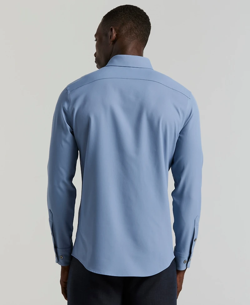 Perry Ellis Men's Slim-Fit Stretch Solid Button-Down Twill Shirt