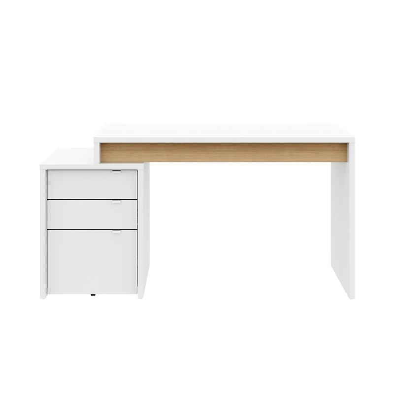 Nexera Desk and 3-Drawer Filling Cabinet