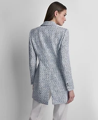Dkny Women's Tweed One-Button Topper Jacket