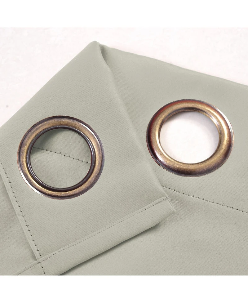 Rt Designers Collection 100% Polyester 250 Gsm Riley 100% Blackout Grommet Panel 54" x 45" Grey