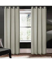 Rt Designers Collection 100% Polyester 250 Gsm Riley 100% Blackout Grommet Panel Curtains