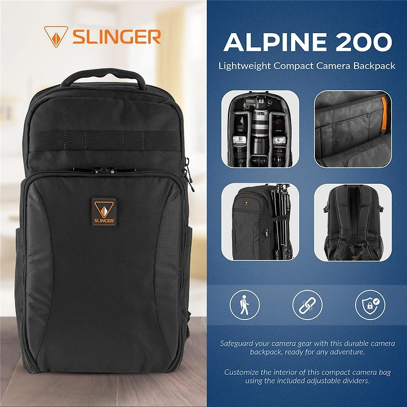 Sony Alpha a7 V Mirrorless Camera w/ Lexr 128GB Sdxc Uhs-ii/U3, Slinger Alpine 200 Backpack, Extreme Np-FZ100 Battery