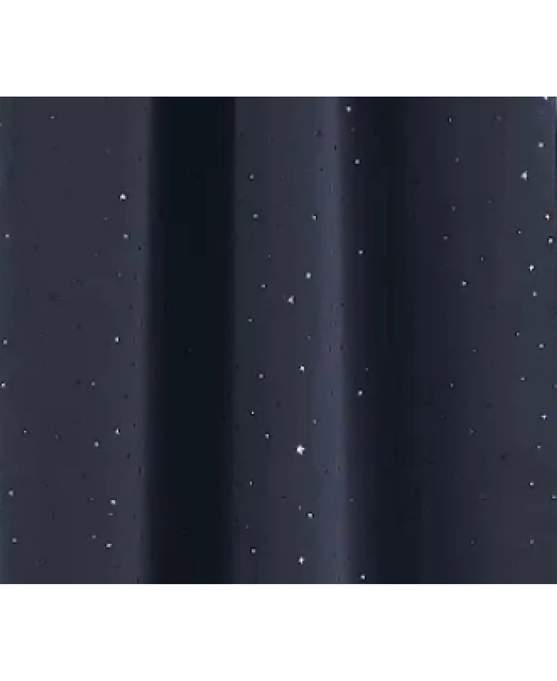 Kate Aurora 2 Piece Juvi Metallic Shooting Stars Room Darkening Rod Pocket Window Curtain Panels