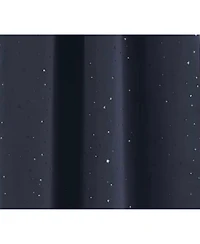Kate Aurora 2 Piece Juvi Metallic Shooting Stars Room Darkening Rod Pocket Window Curtain Panels
