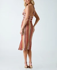 Guess Women's Fearne Sleeveless V-Neck Midi Dress