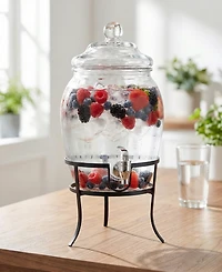Style Setter Fortuna 2 Gallon Beverage Dispenser with Metal Stand