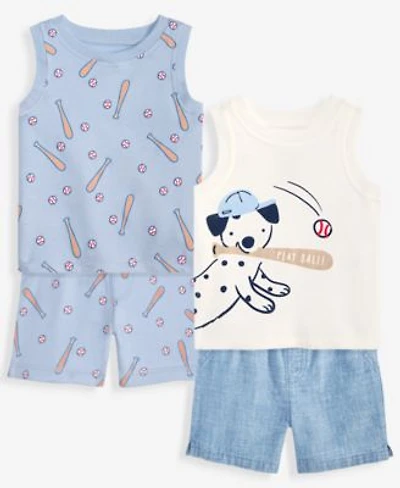 First Impressions Baby Boys 3m 24m Mix Match Baseball Tank Tops Shorts Macys Exclusive
