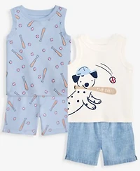 First Impressions Baby Boys 3m 24m Mix Match Baseball Tank Tops Shorts Macys Exclusive