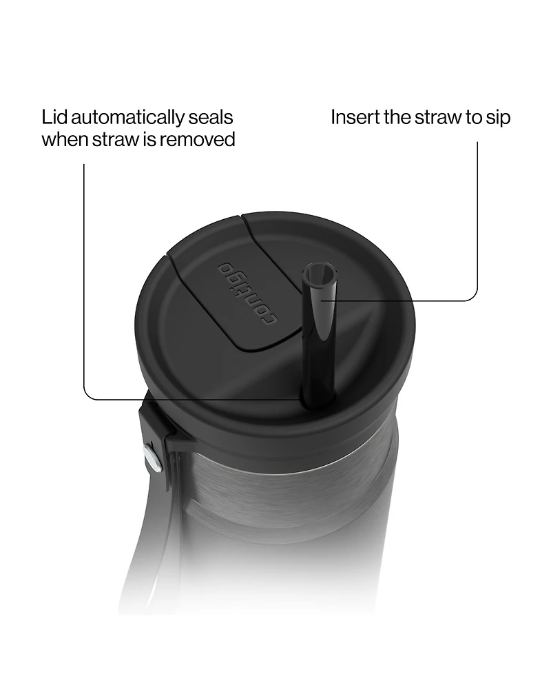 Contigo SnapSeal 24 oz. Stainless Steel Straw Water Bottle