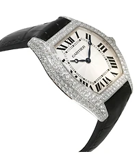 Pre-Owned Cartier Tortue de Cartier WA504351 Unisex Watch in 18kt White Gold