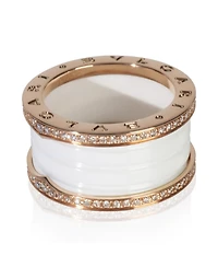 Bvlgari Rose Gold Diamond B.zero1 Ring