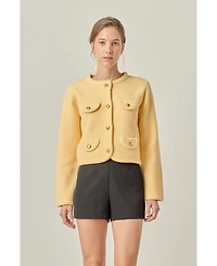 English Factory Women's Round Hem Cardigan