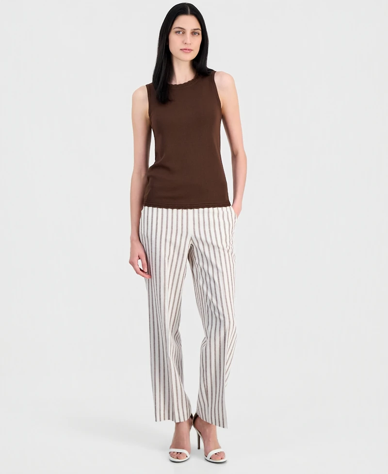 Anne Klein Women's Scallop-Trim Sleeveless Top