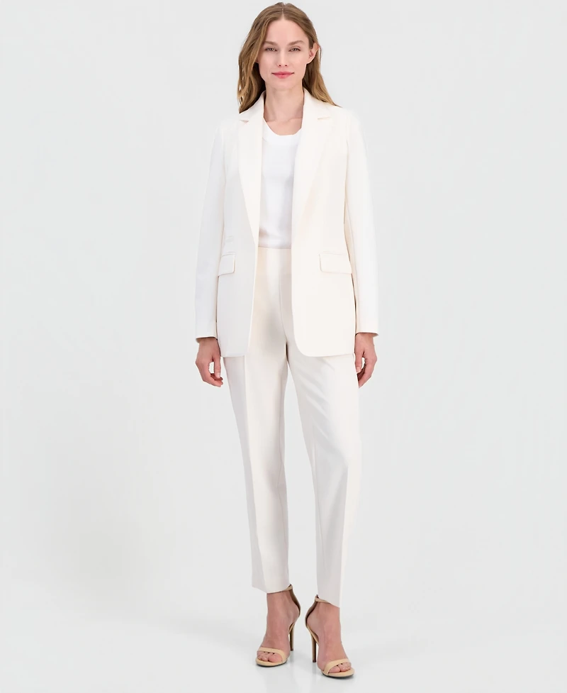 Anne Klein Women's Notch-Collar Open-Front Three-Pocket Jacket