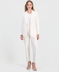 Anne Klein Women's Notch-Collar Open-Front Three-Pocket Jacket
