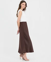 Anne Klein Women's Satin Pull-On Flared Skirt