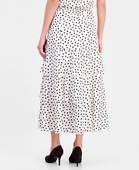 Anne Klein Petite Tiered Pull-On Midi Skirt