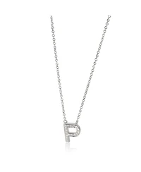 Pre-Owned Tiffany & Co Sterling Silver Diamond Initial P Pendant