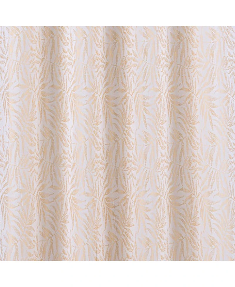 Rt Designers Collection 100% Polyester 140 Gsm Liana Jacquard Grommet Curtain Panel 54" x 84" Beige