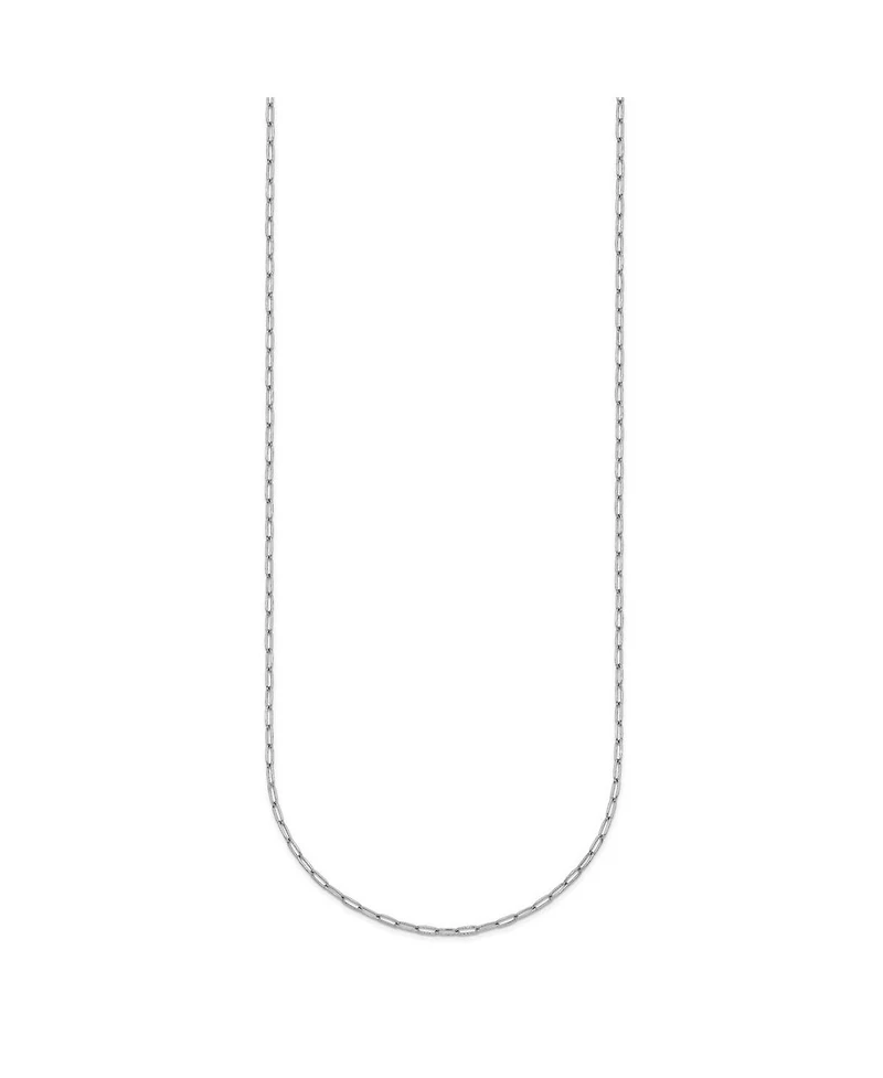 Curata Jewelry Solid 950 Platinum 1.4mm Thin Paperclip Chain Necklace 16-24 Inch Chain Necklace