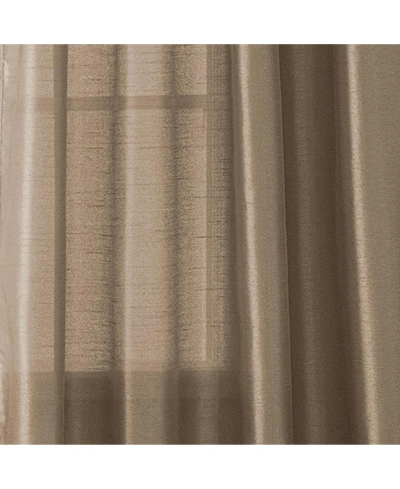 Rt Designers Collection 100% Polyester 82 Gsm Faux Silk Nikki Rod Pocket Curtain Panel 54" x 84"