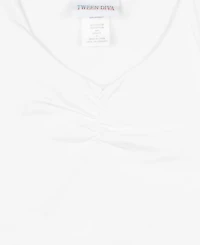 Tween Diva Girls' 7-16 Ruched Top and Mesh Active Skort, 2-Piece Set